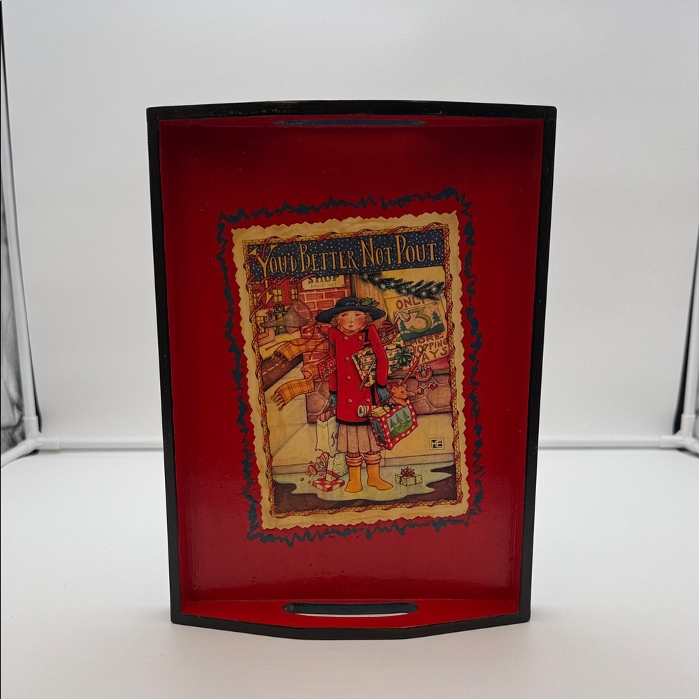 Mary Engelbreit Red Holiday Tray